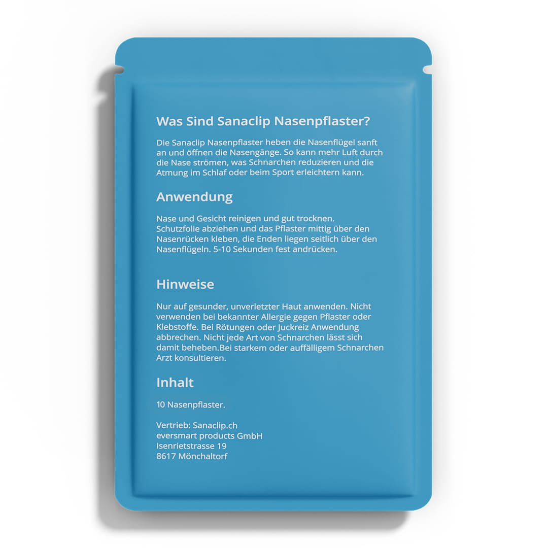 Sanaclip Nasenpflaster 10 Stk Hinweise